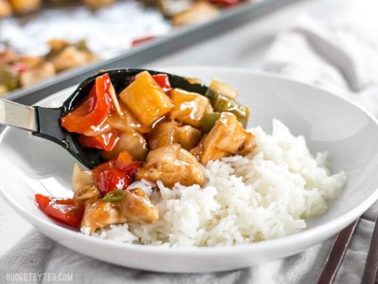 Sheet Pan Sweet and Sour Chicken