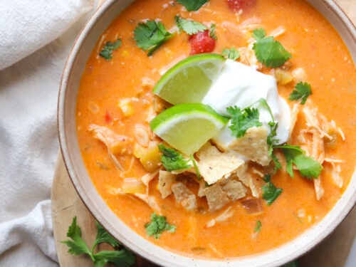 Cozy and Creamy Chicken Enchilada Soup process