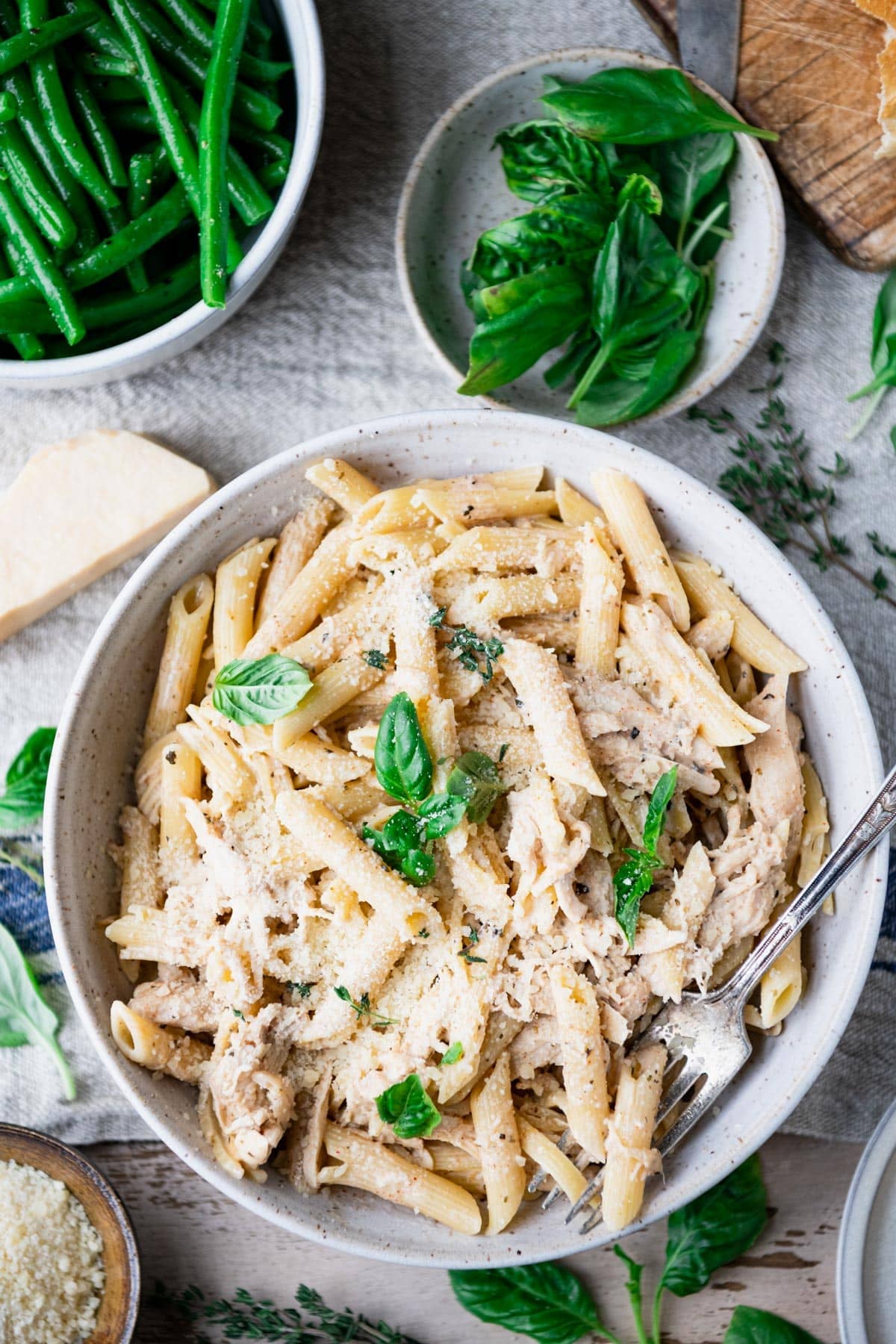Creamy Parmesan Chicken with Penne