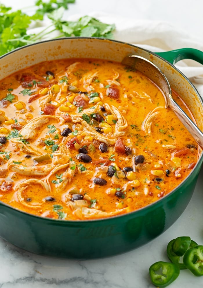 Cozy and Creamy Chicken Enchilada Soup ingredients
